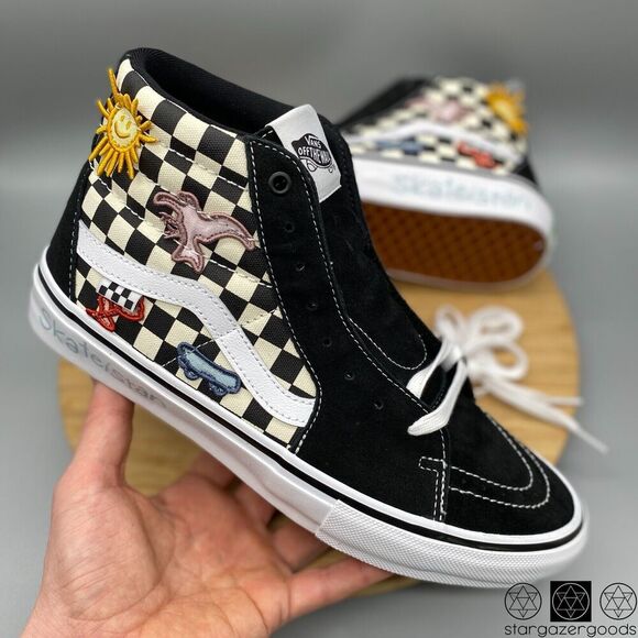 Other - Vans Shoes Mens 11.5 Black High Top Skate SK8-Hi Sneakers Skateistan Checker